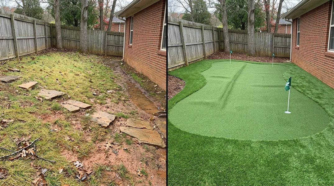 Result artificial grass installation in Chattanooga - Chattanooga Turf Installation